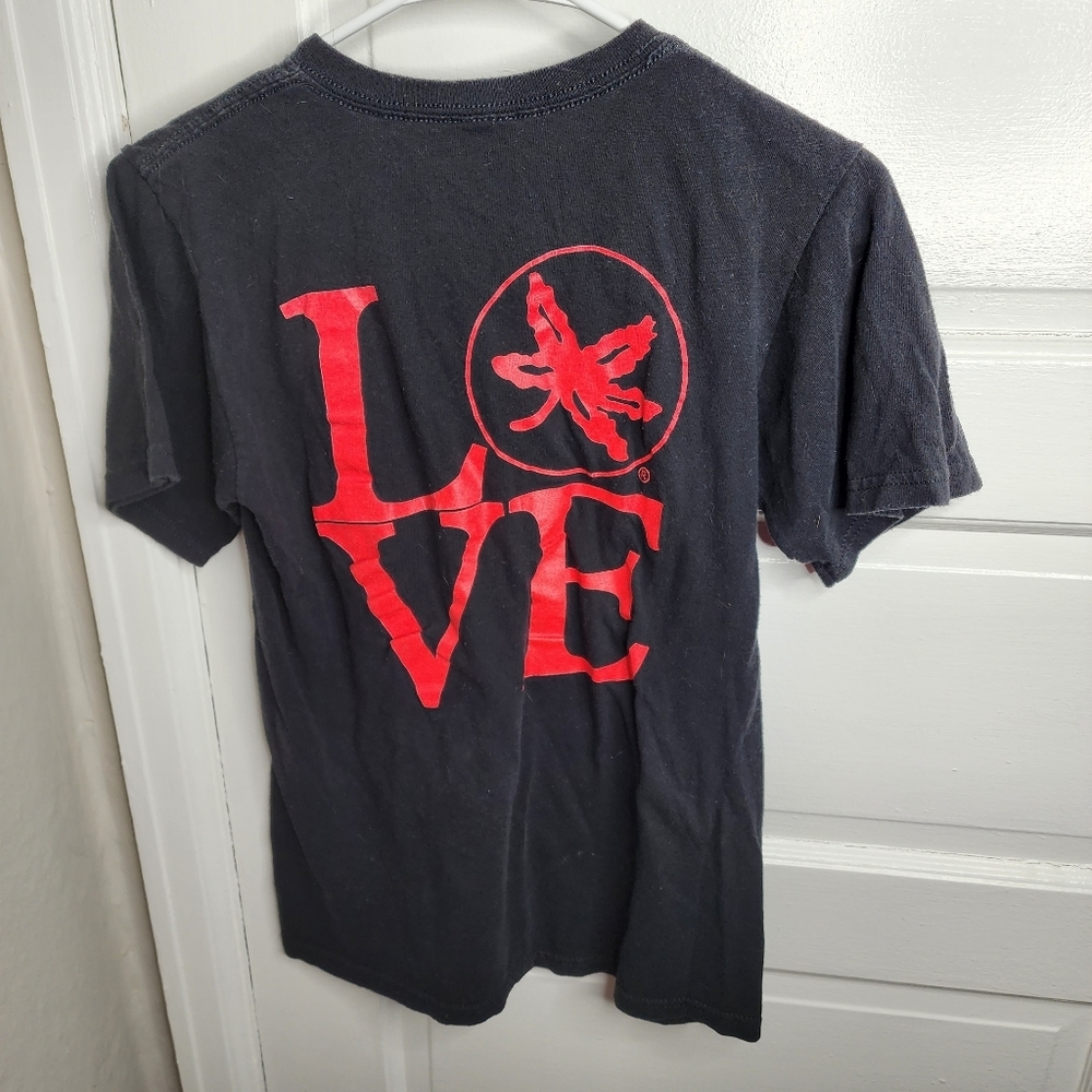 Vintage Ohio State Buckeyes LOVE Tee Shirt Black Small